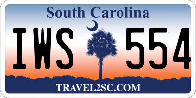 SC license plate IWS554