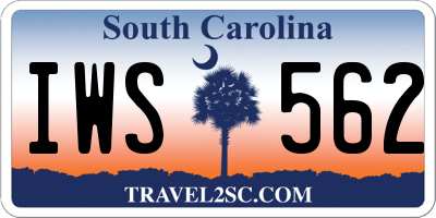 SC license plate IWS562