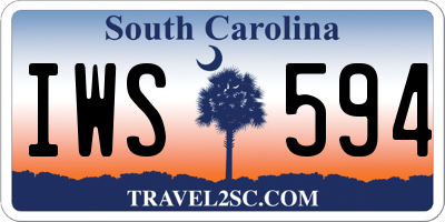 SC license plate IWS594