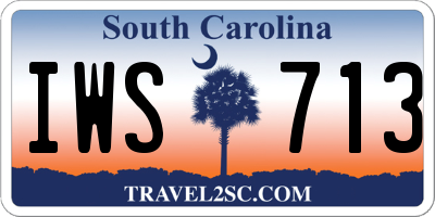 SC license plate IWS713