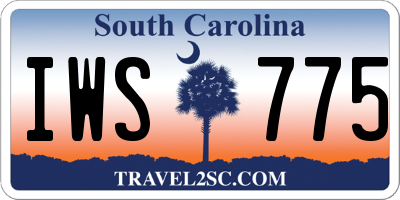SC license plate IWS775