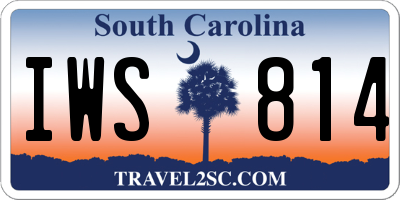 SC license plate IWS814
