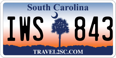 SC license plate IWS843