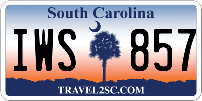 SC license plate IWS857