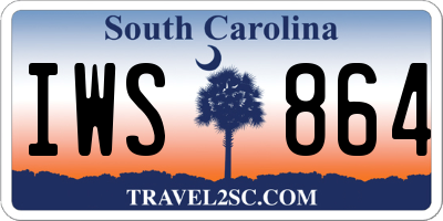 SC license plate IWS864