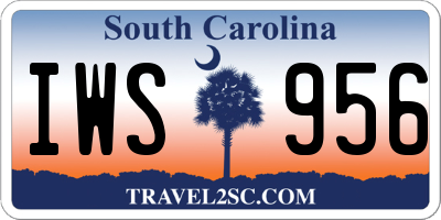 SC license plate IWS956