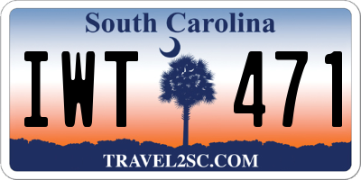 SC license plate IWT471