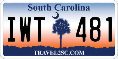SC license plate IWT481