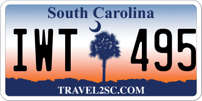 SC license plate IWT495