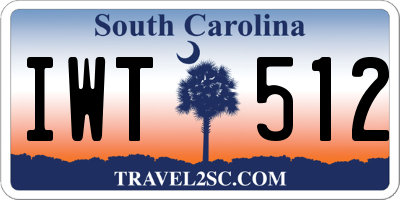 SC license plate IWT512