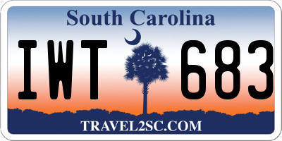 SC license plate IWT683