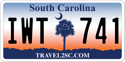 SC license plate IWT741