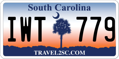 SC license plate IWT779
