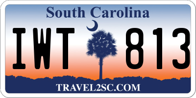 SC license plate IWT813