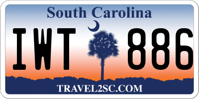 SC license plate IWT886