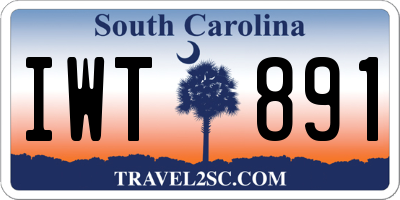 SC license plate IWT891