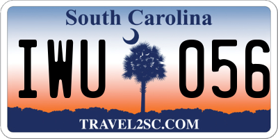 SC license plate IWU056