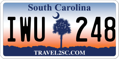 SC license plate IWU248