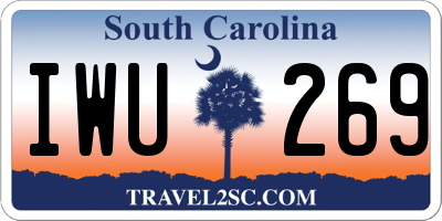 SC license plate IWU269