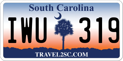 SC license plate IWU319