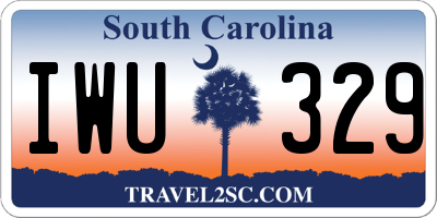 SC license plate IWU329