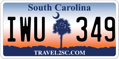 SC license plate IWU349