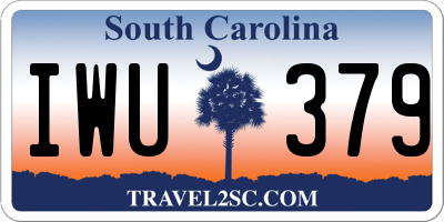 SC license plate IWU379
