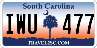 SC license plate IWU477