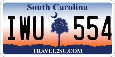 SC license plate IWU554
