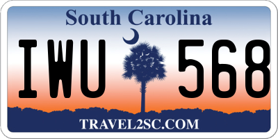 SC license plate IWU568