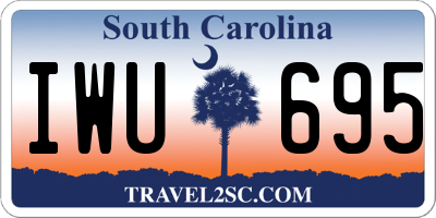 SC license plate IWU695
