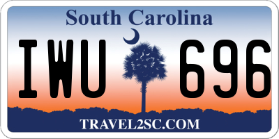 SC license plate IWU696