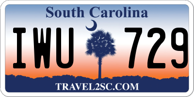 SC license plate IWU729
