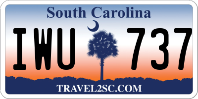 SC license plate IWU737