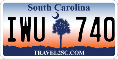 SC license plate IWU740