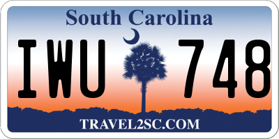 SC license plate IWU748