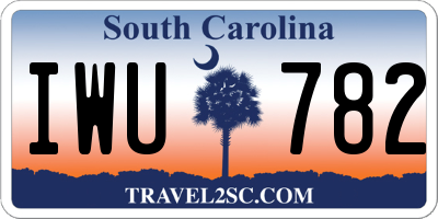SC license plate IWU782