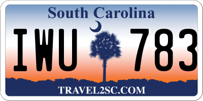 SC license plate IWU783