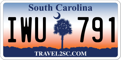 SC license plate IWU791