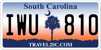 SC license plate IWU810
