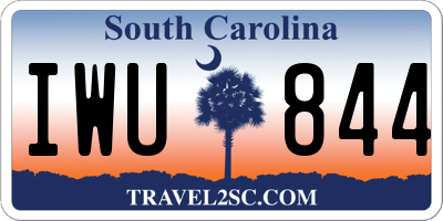 SC license plate IWU844