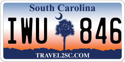 SC license plate IWU846