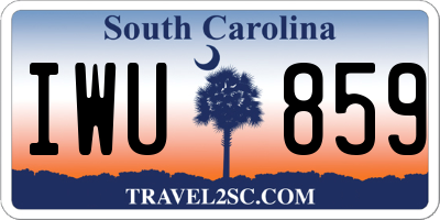 SC license plate IWU859