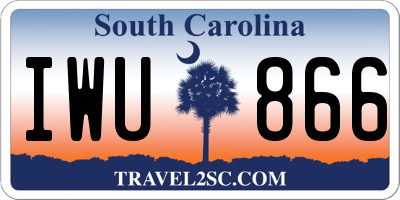 SC license plate IWU866