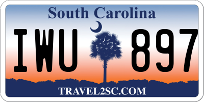 SC license plate IWU897