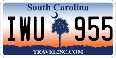 SC license plate IWU955