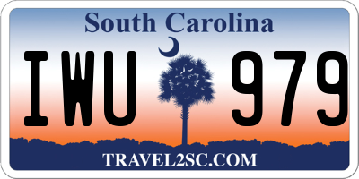 SC license plate IWU979