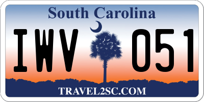 SC license plate IWV051