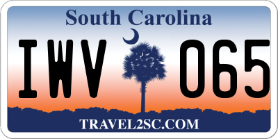 SC license plate IWV065