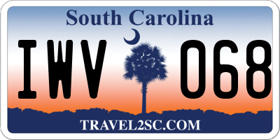 SC license plate IWV068